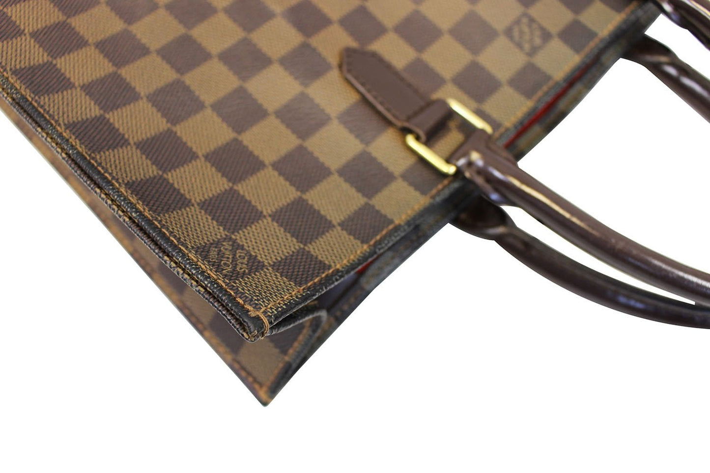 LOUIS VUITTON Damier Ebene Sac Plat Satchel Handbag