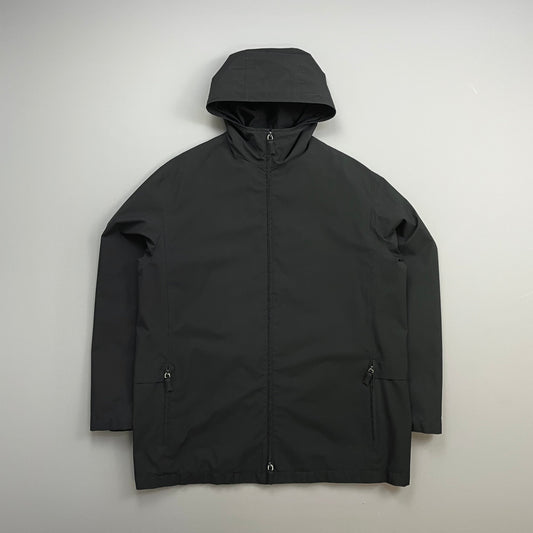 Prada Sport Black 00s Technical Multi-Pocket Goretex Hooded Parka Jacket