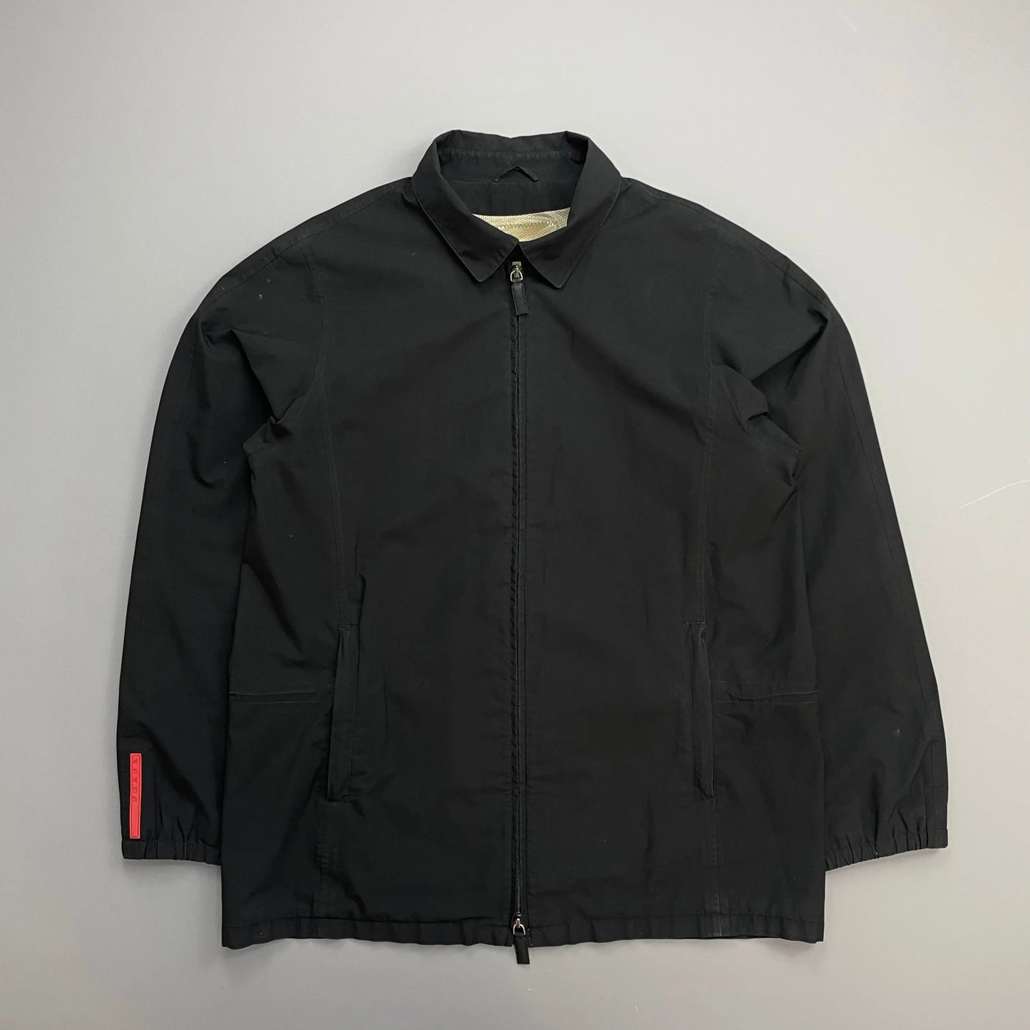 Prada Sport Black 00s Goretex Zip-Through Trench Coat
