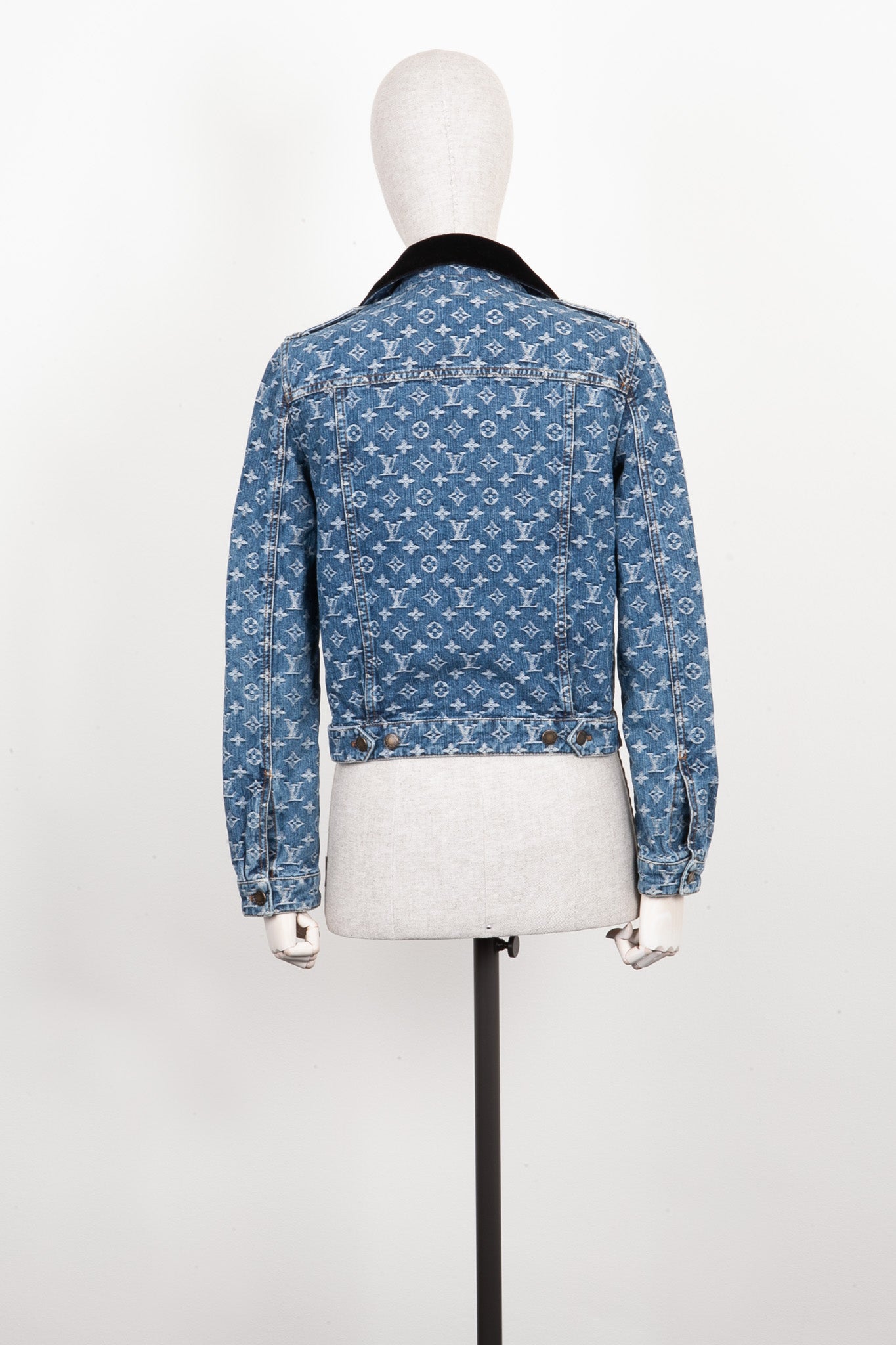 LOUIS VUITTON Monogram Jacket Denim Blue
