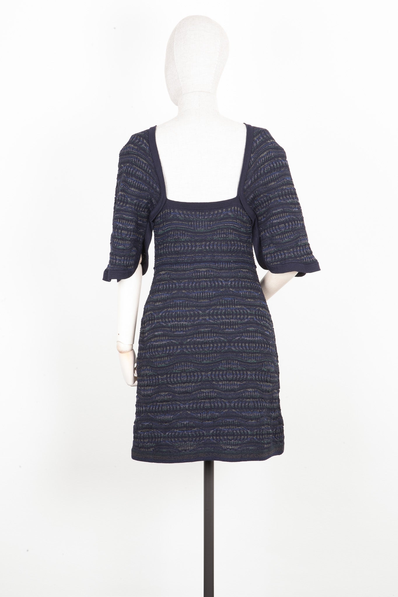 CHANEL Knit Dress Blue