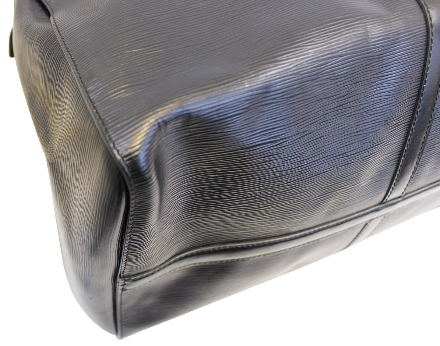 LOUIS VUITTON Boston Bag Epi Leather Black Keepall 60