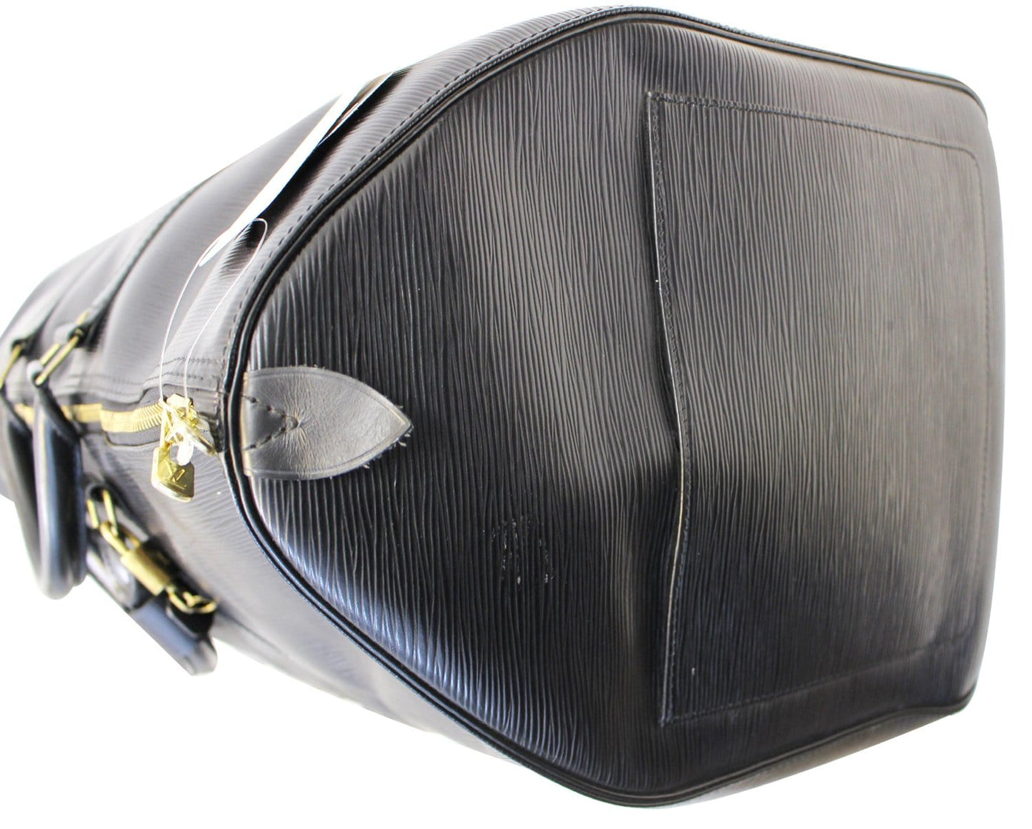 LOUIS VUITTON Boston Bag Epi Leather Black Keepall 60