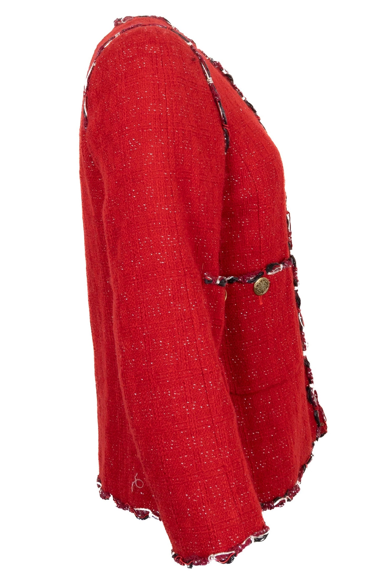 CHANEL 2010 Tweed Jacket Red