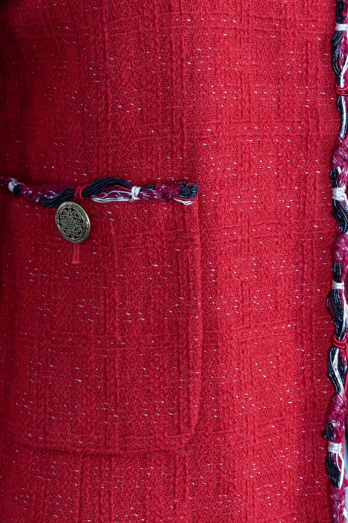 CHANEL 2010 Tweed Jacket Red
