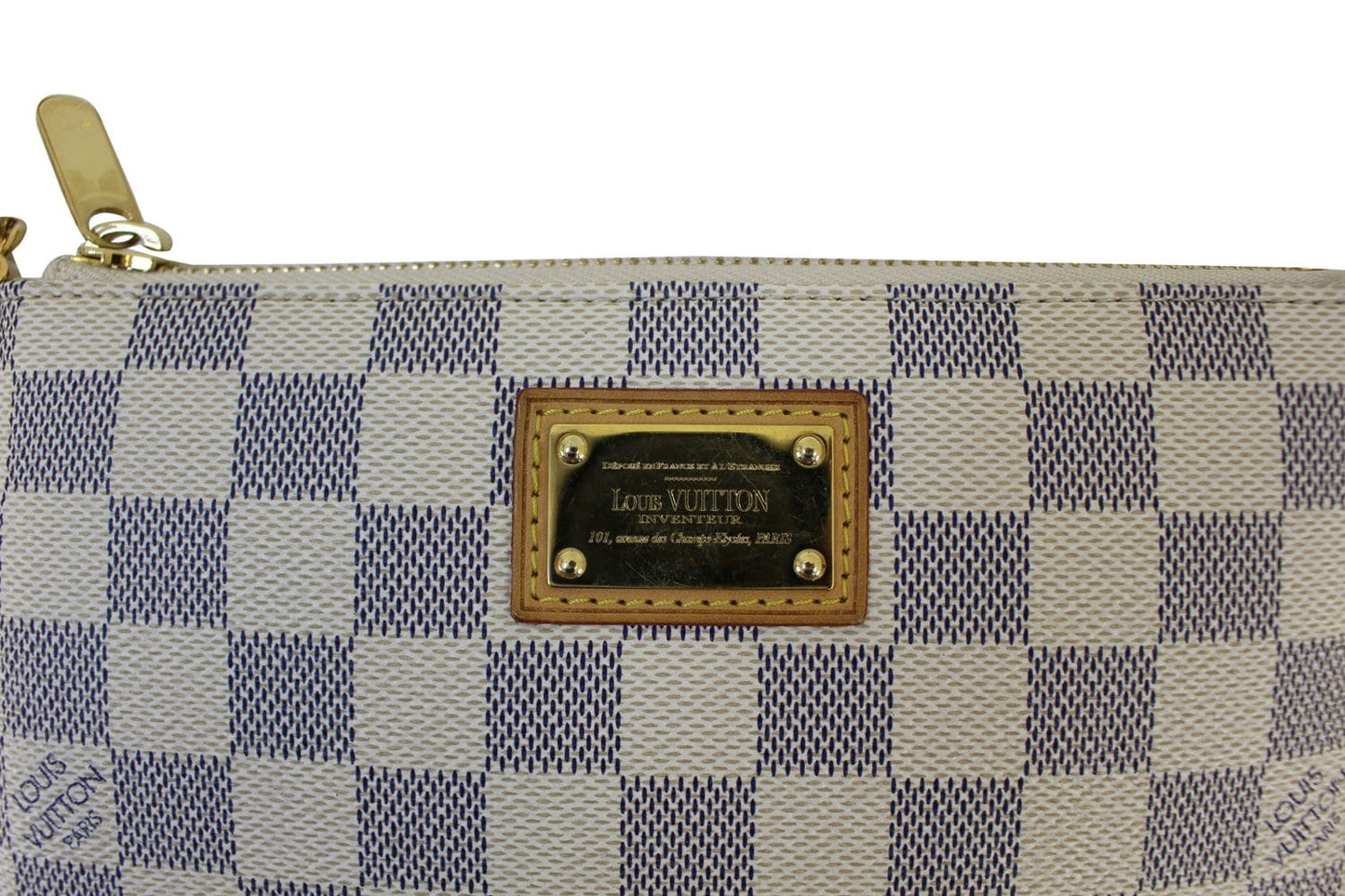 LOUIS VUITTON Damier Azur Pochette Milla MM Clutch Pouch
