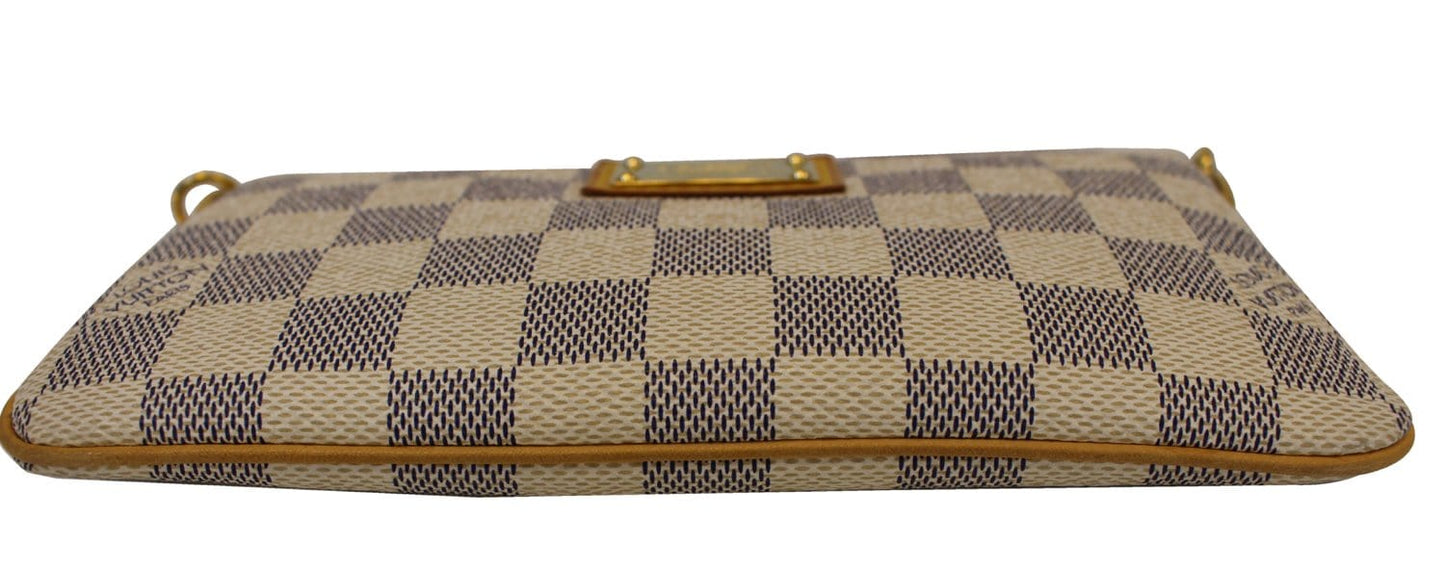 LOUIS VUITTON Damier Azur Pochette Milla MM Clutch Pouch