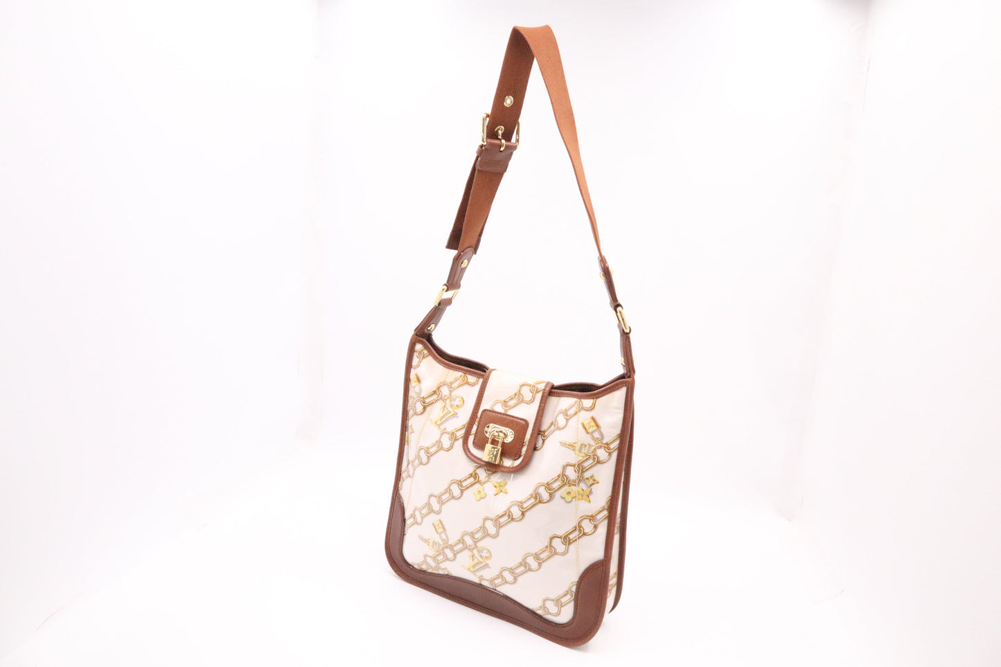 Louis Vuitton Charm M tte in Cream Canvas & Brown Leather