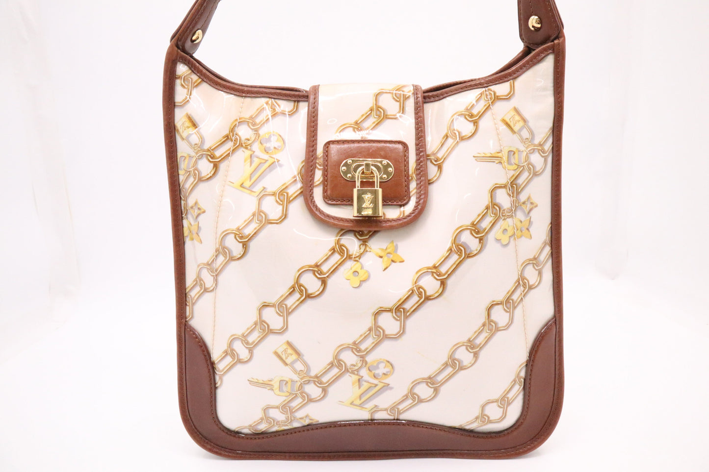 Louis Vuitton Charm M tte in Cream Canvas & Brown Leather