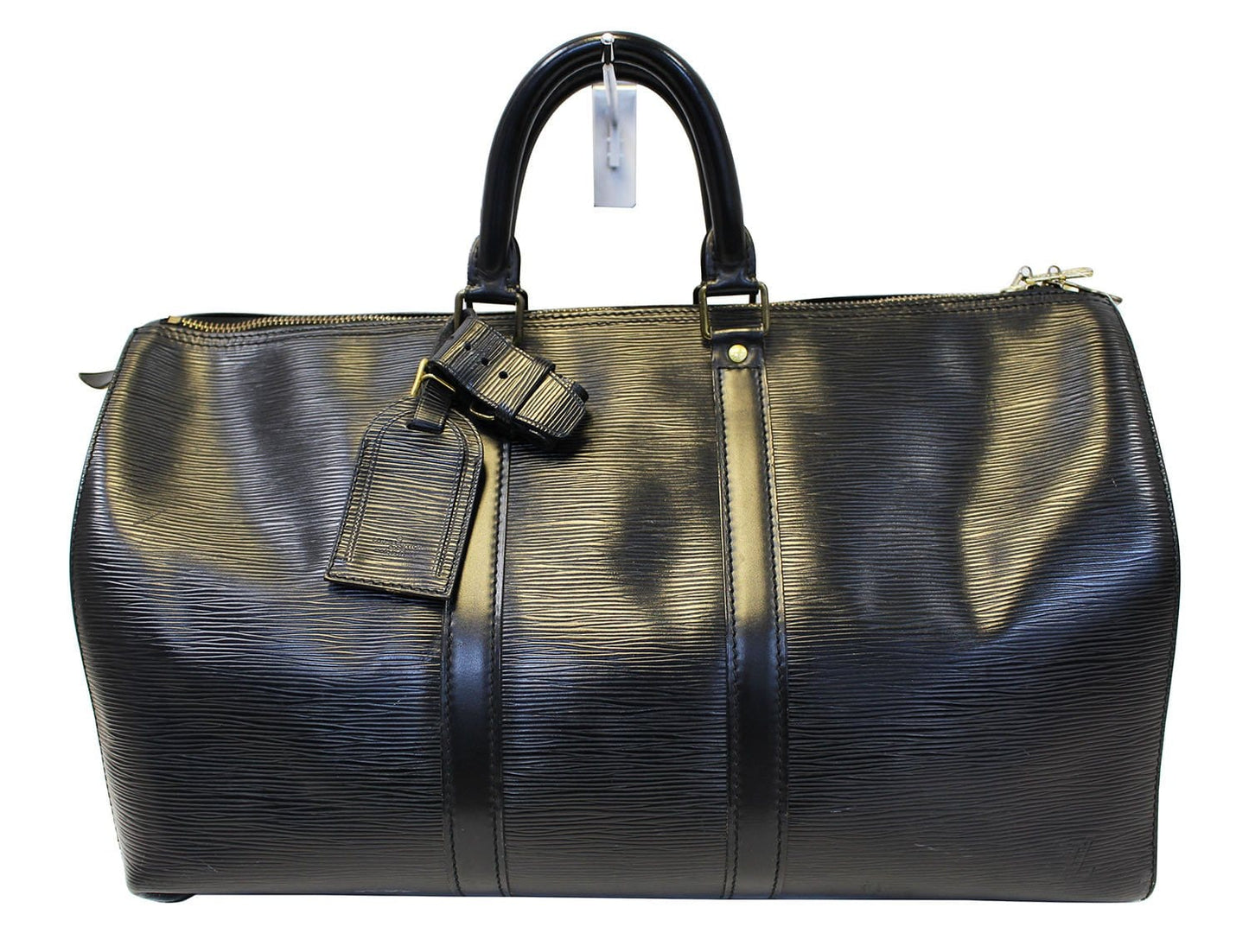 LOUIS VUITTON Epi Leather Black Keepall 45 Boston Satchel Bag