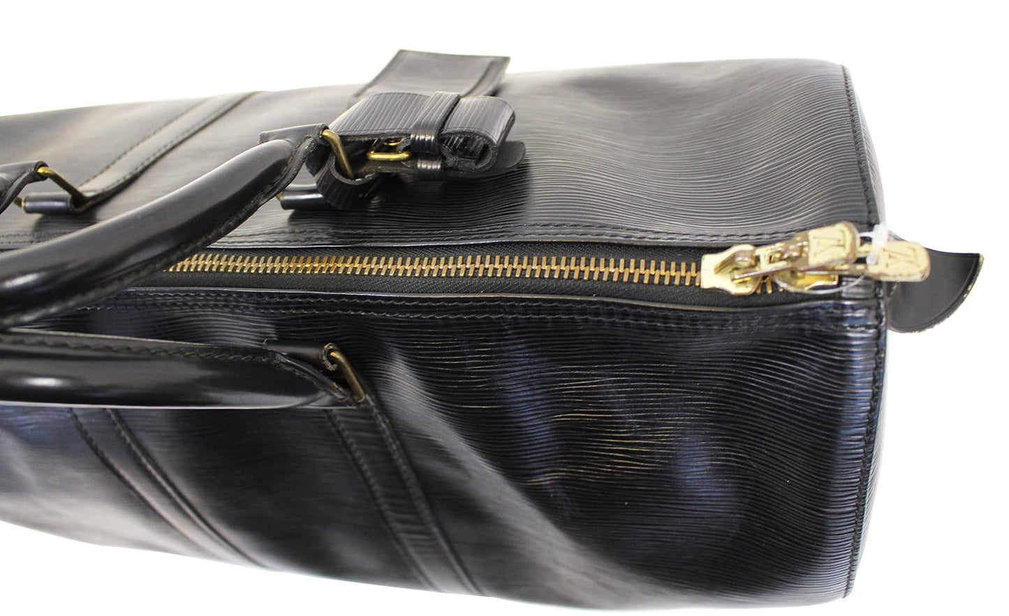 LOUIS VUITTON Epi Leather Black Keepall 45 Boston Satchel Bag
