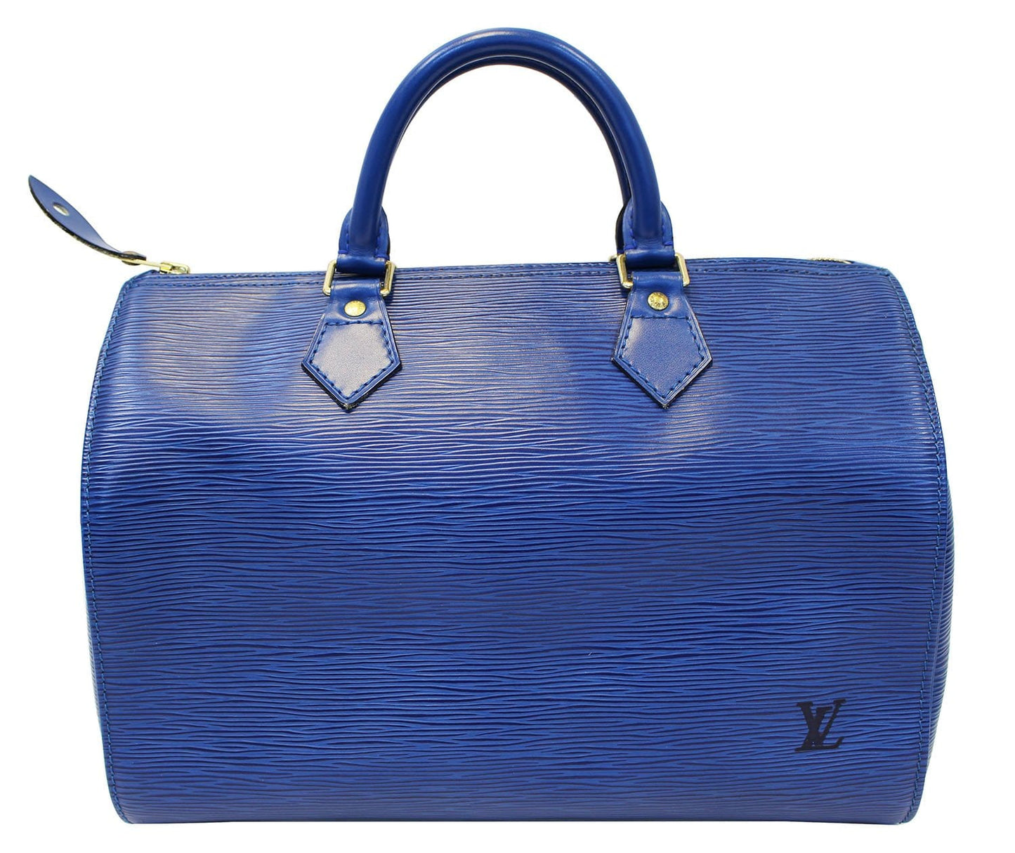 LOUIS VUITTON   Epi Leather Blue Speedy 30 Satchel Bag