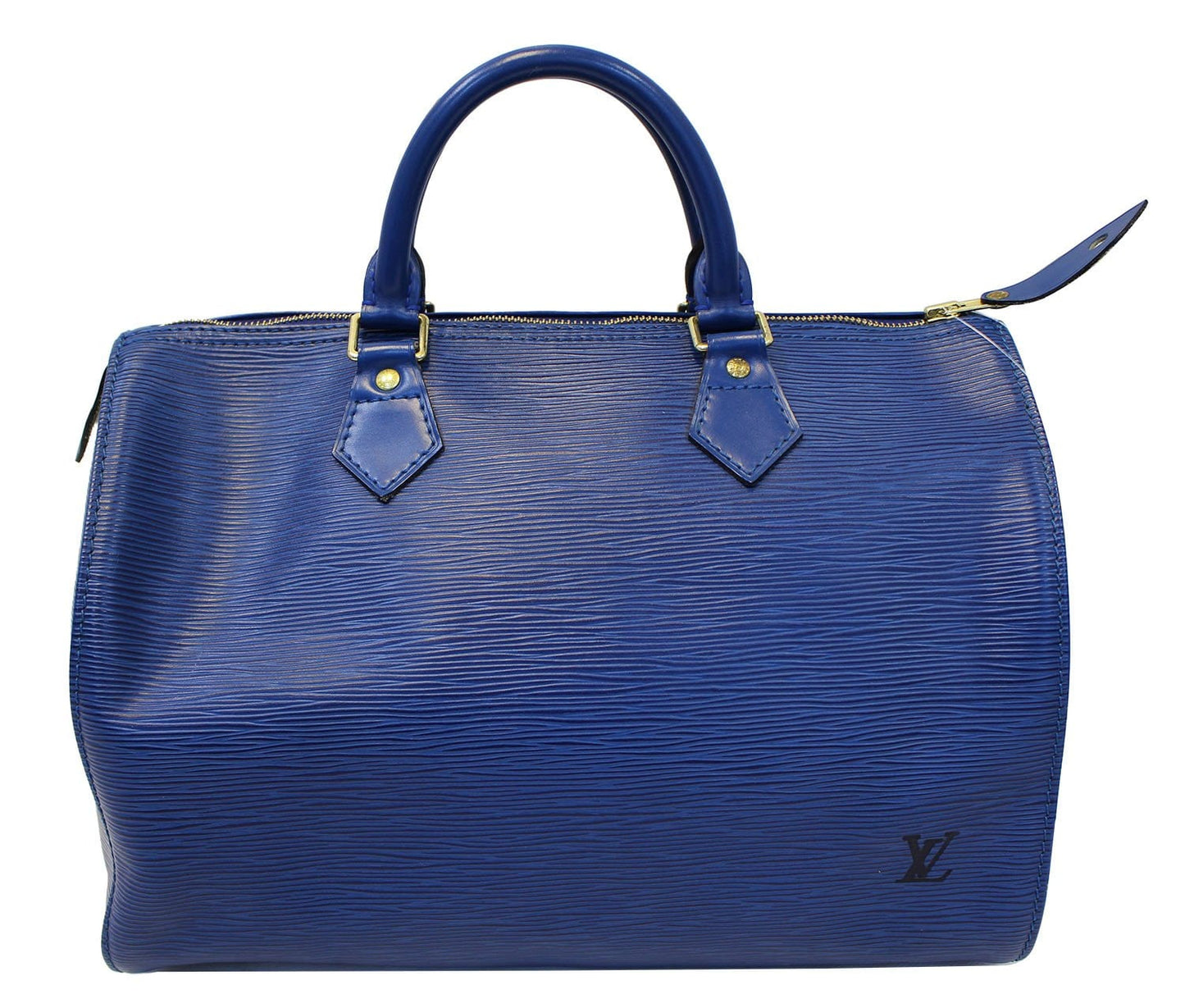 LOUIS VUITTON   Epi Leather Blue Speedy 30 Satchel Bag