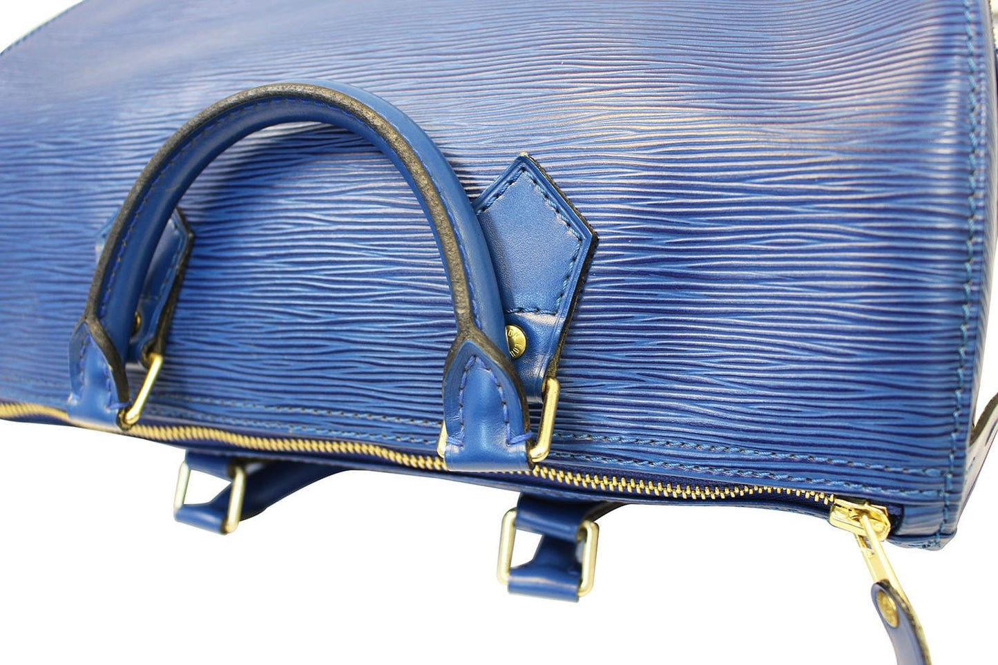 LOUIS VUITTON   Epi Leather Blue Speedy 30 Satchel Bag