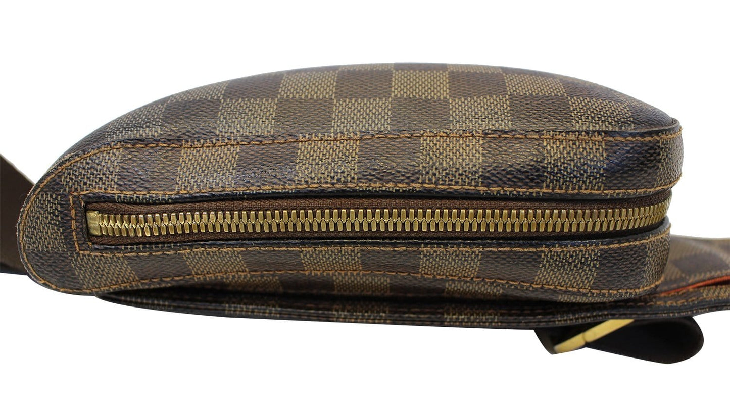LOUIS VUITTON Damier Canvas Geronimos Brown Hip Bag