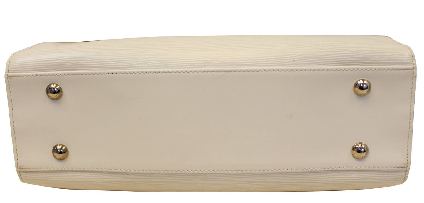 LOUIS VUITTON White Epi Leather Pont-Neuf GM Satchel Bag