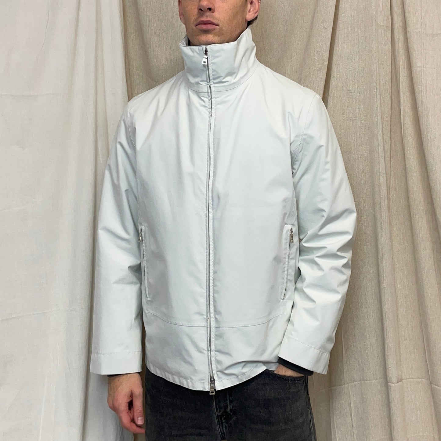 Prada Sport White 00s Goretex 3-in-1 Nylon Padded Bomber Liner & Trench Overcoat