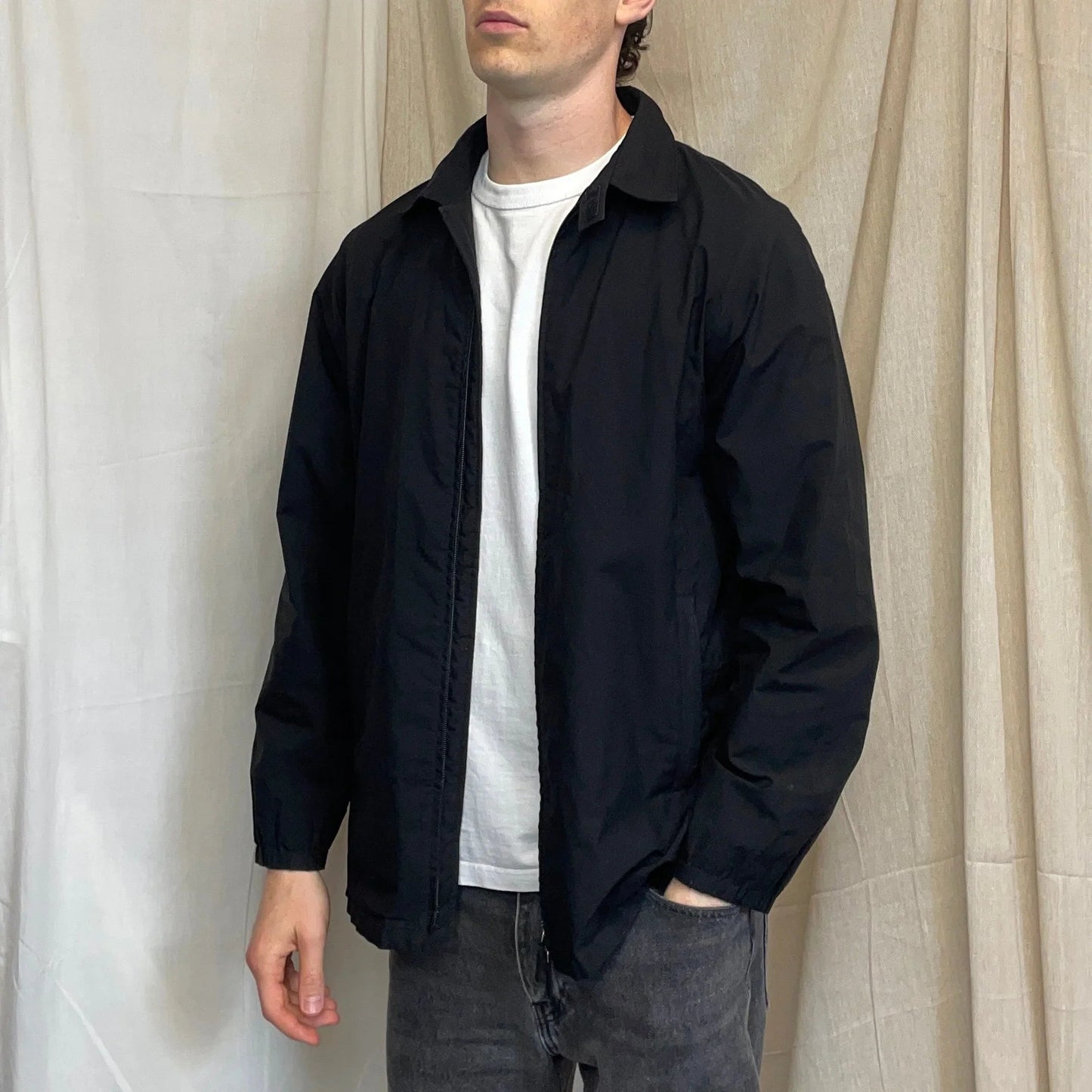Prada Sport Black 00s Goretex Zip-Through Trench Coat