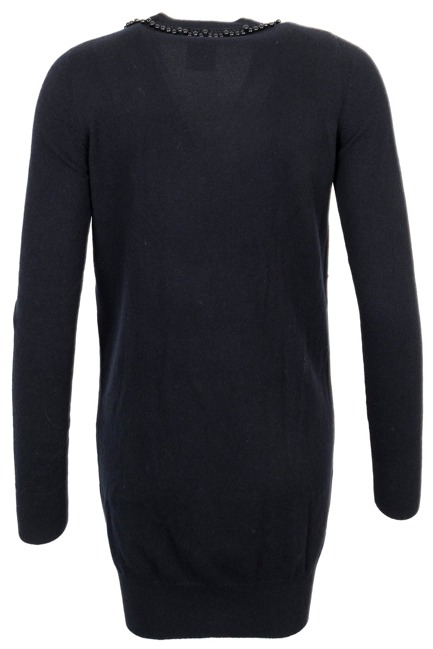 CHANEL Beaded Cashmere Cardigan Black