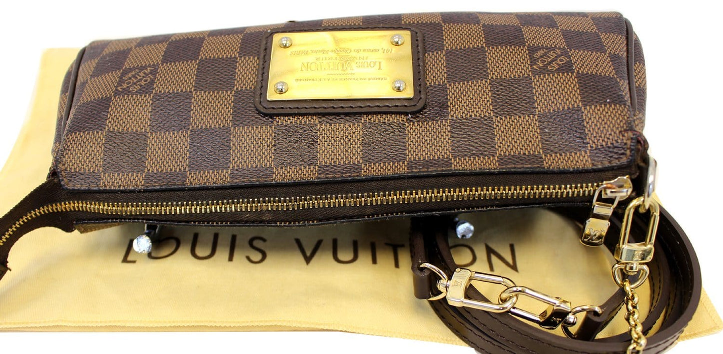 LOUIS VUITTON Damier Ebene Eva Accessories Pouch Crossbody Bag