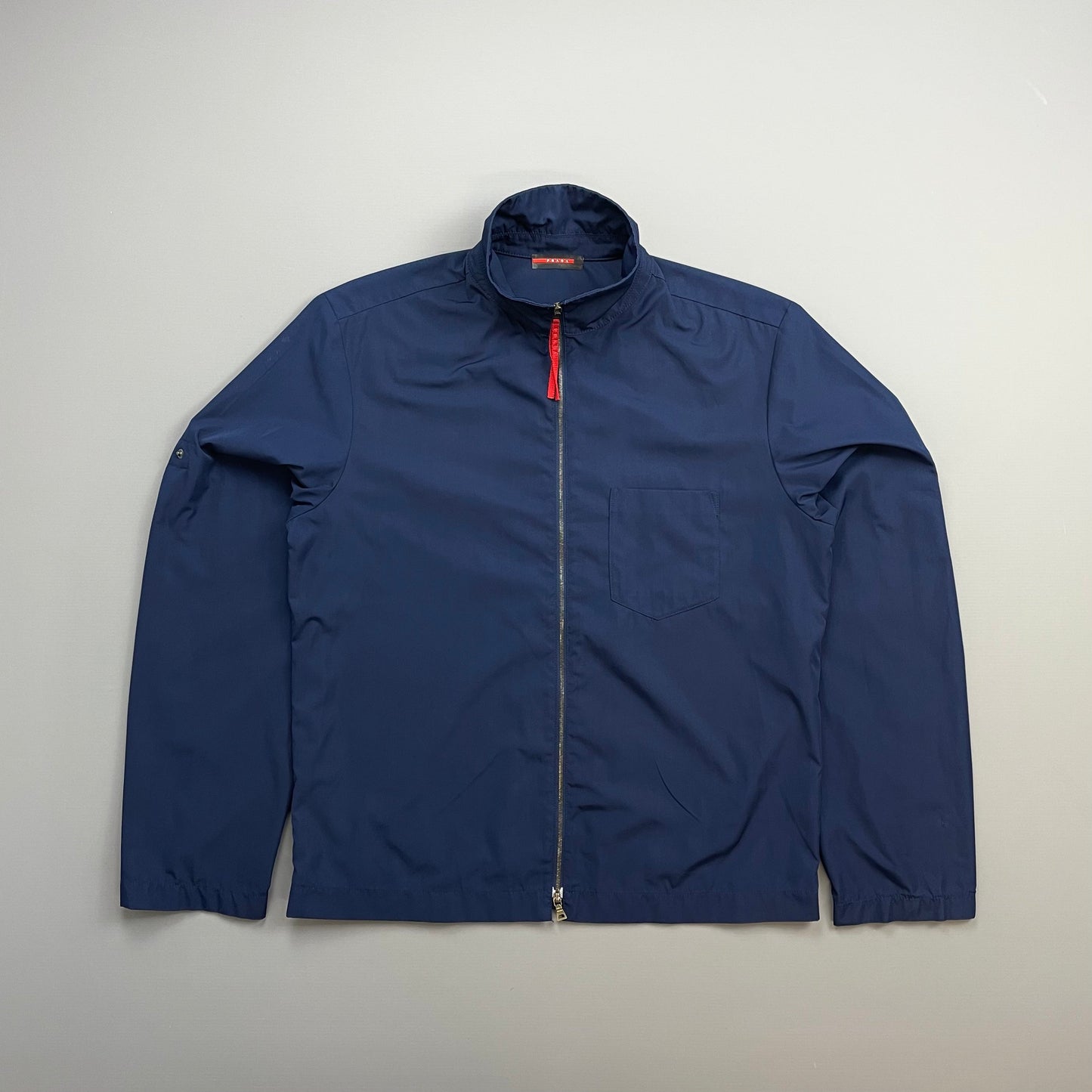 Prada Sport Blue 00s Lightweight Adjustable Sleeve Harrington Jacket
