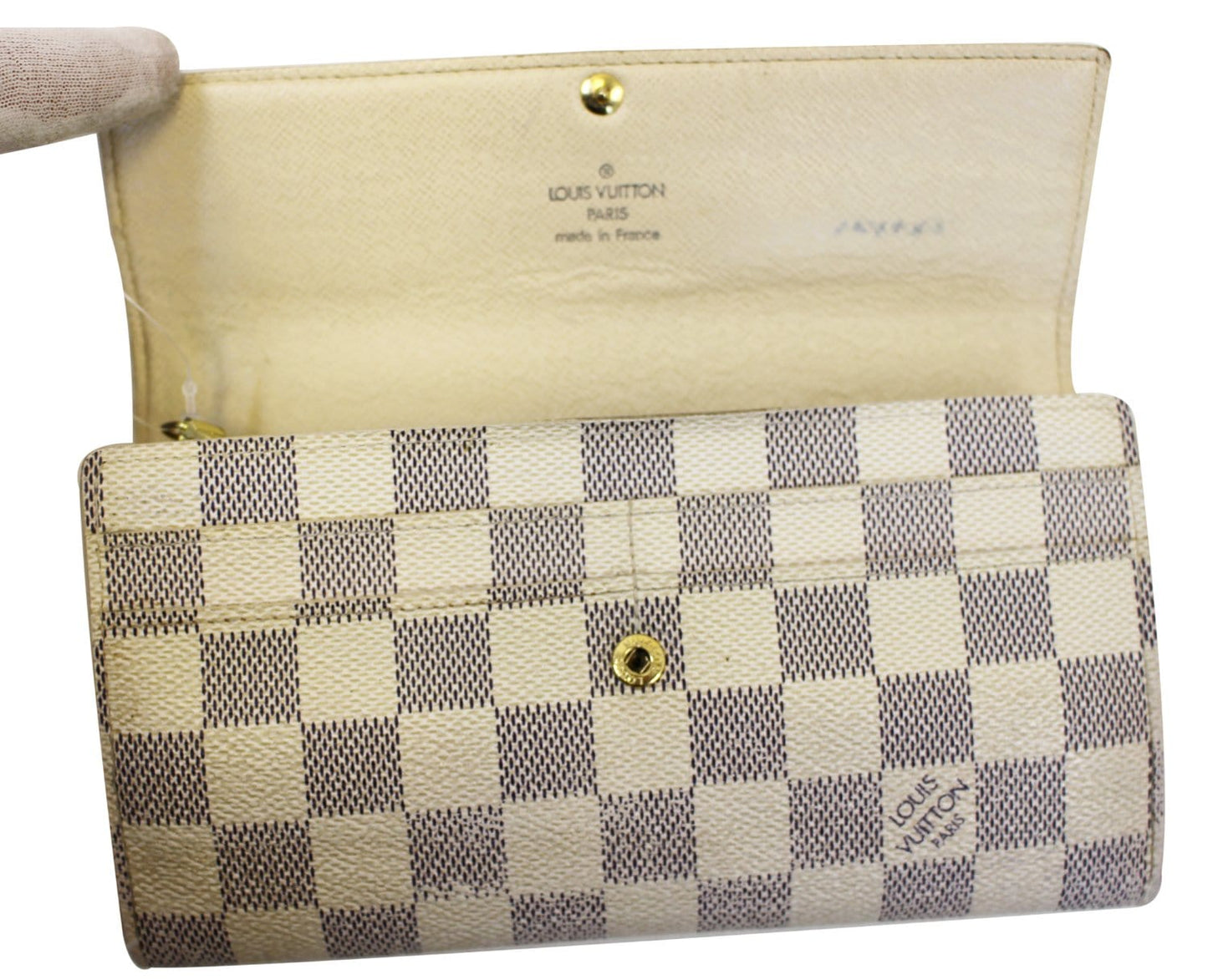 LOUIS VUITTON Damier Azur Sarah Wallet