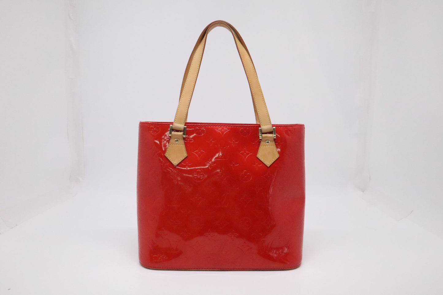 Louis Vuitton Huston Shoulder Bag in Rouge Grenadine Vernis Leather