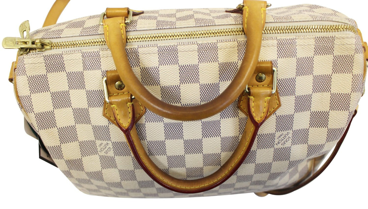 LOUIS VUITTON  Bag Damier Azur Speedy 30 Bandouliere Satchel