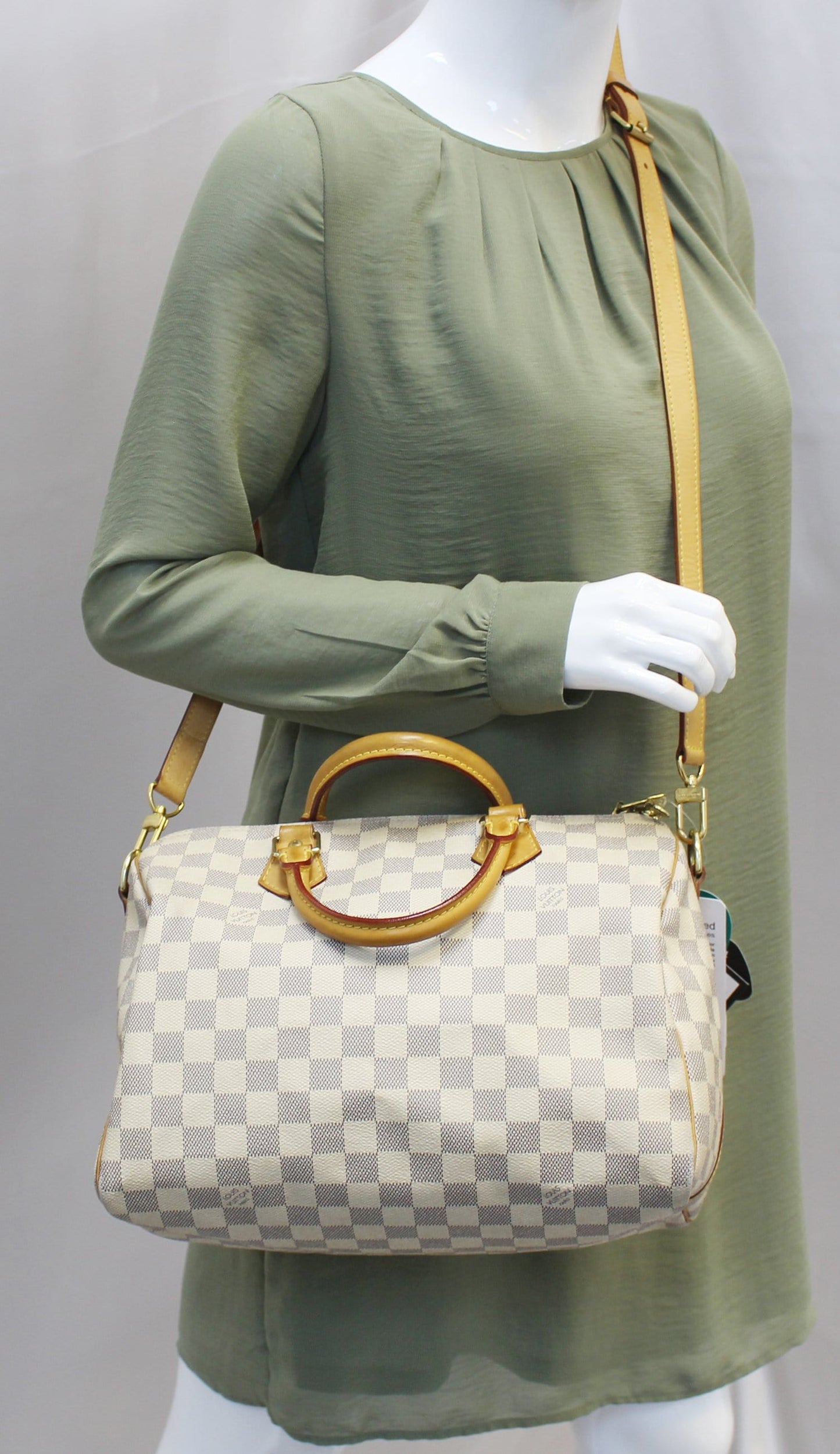 LOUIS VUITTON  Bag Damier Azur Speedy 30 Bandouliere Satchel