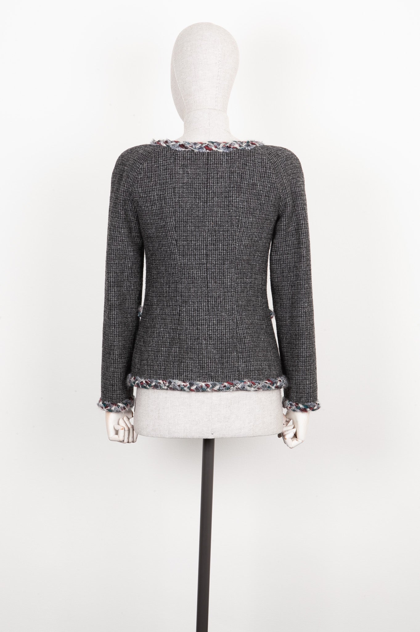 CHANEL Jacket Tweed Grey Paris Edinburg