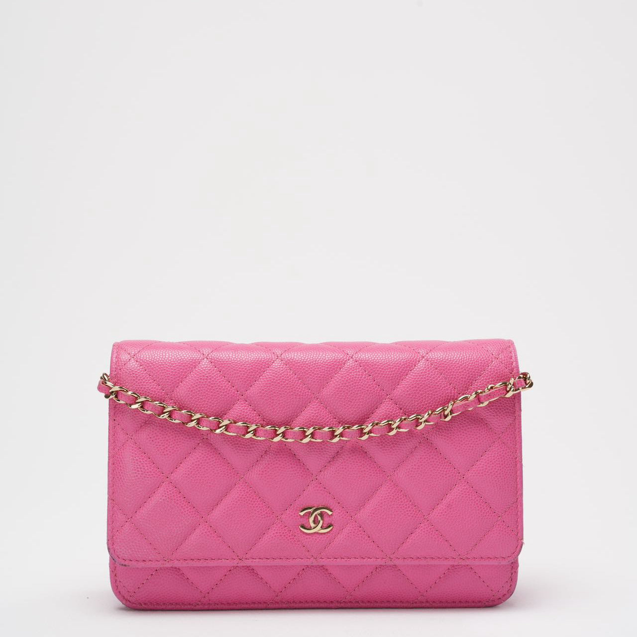 Chanel Timeless Wallet on Chain Hot Pink Caviar Leather