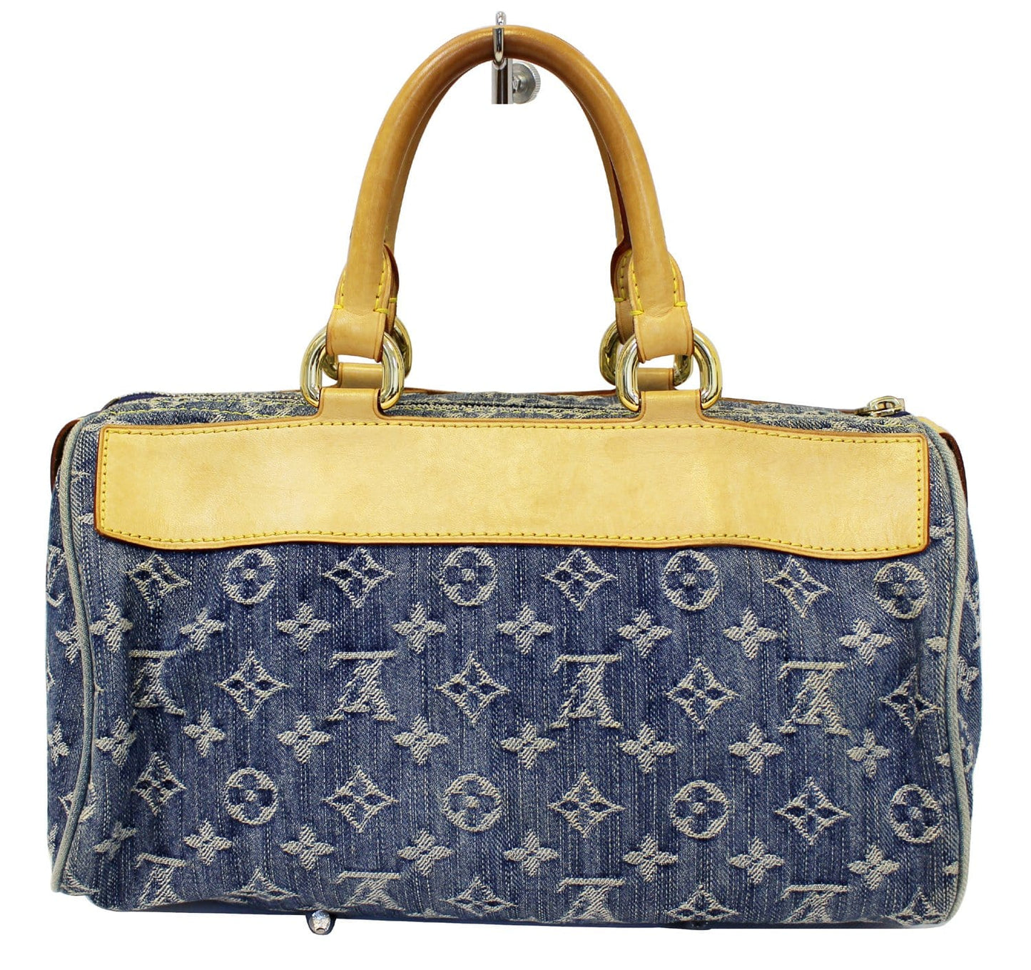 LOUIS VUITTON Blue Denim Monogram Neo Speedy Satchel Bag