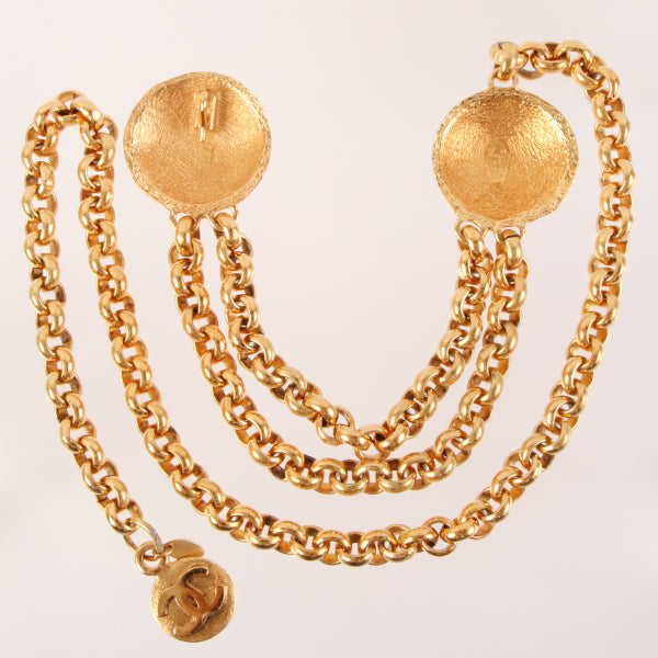 Chanel 1994 Made Round Logo Cc Mark Charm Chain Belt