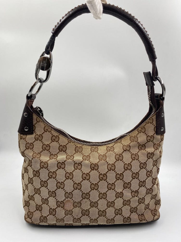 Gucci   Logo Canvas Shoulder Bag