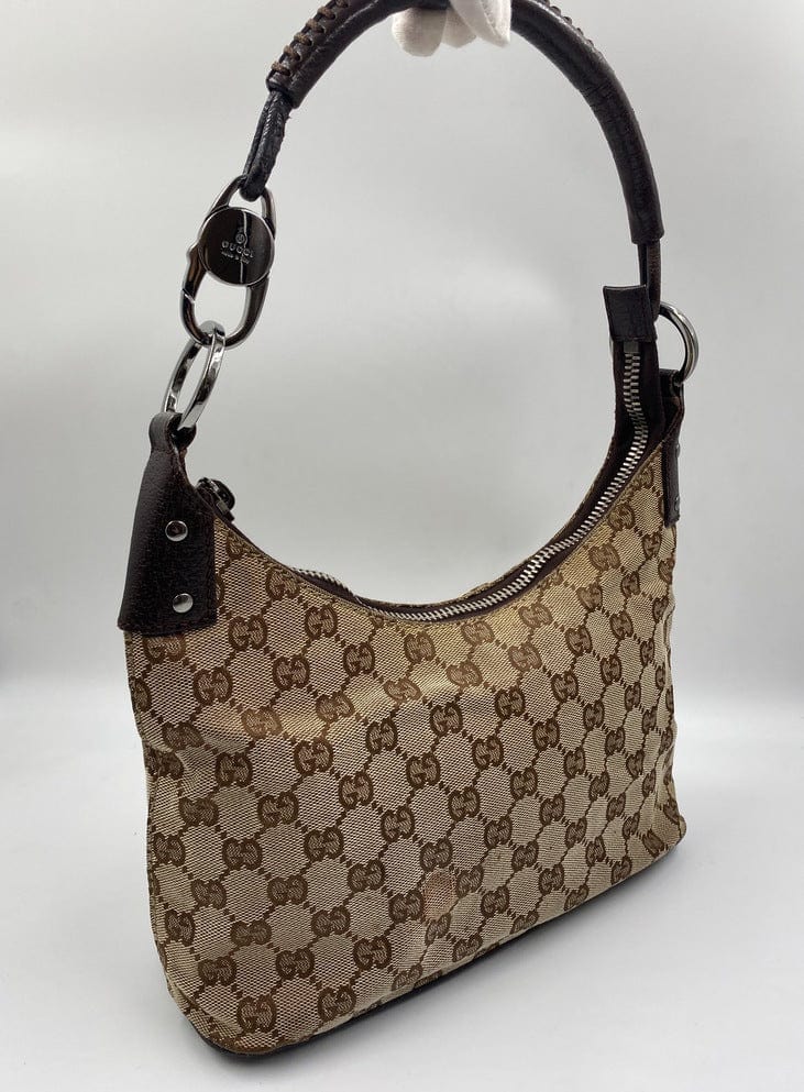 Gucci   Logo Canvas Shoulder Bag