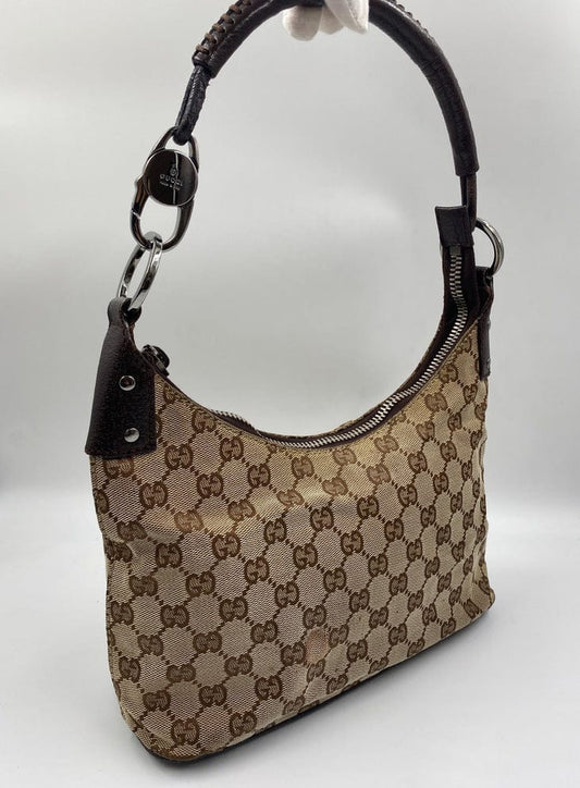 Gucci   Logo Canvas Shoulder Bag