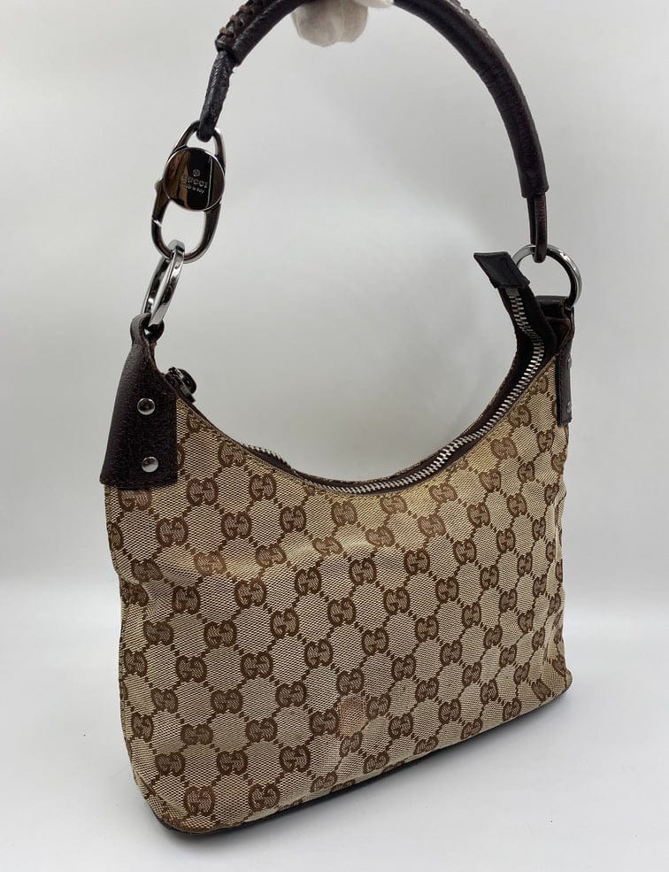 Gucci   Logo Canvas Shoulder Bag