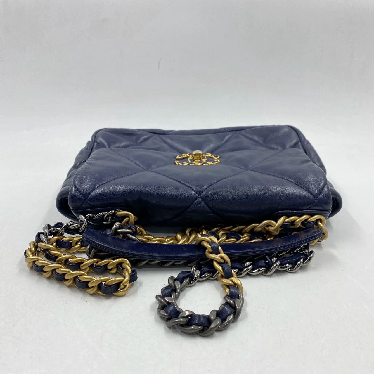 Chanel 19 Bag Small Navy Gold Hardware Chain Crossbody Bag
