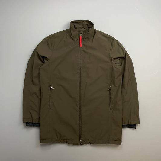 Prada Sport Khaki Brown 00s Goretex Waterproof Lined Trench Coat
