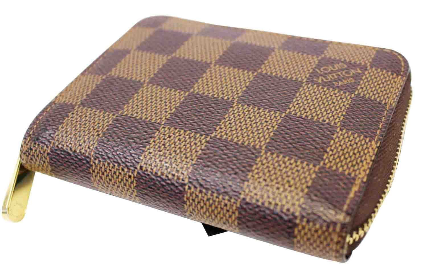 LOUIS VUITTON Damier Ebene Zippy Coin Purse Brown