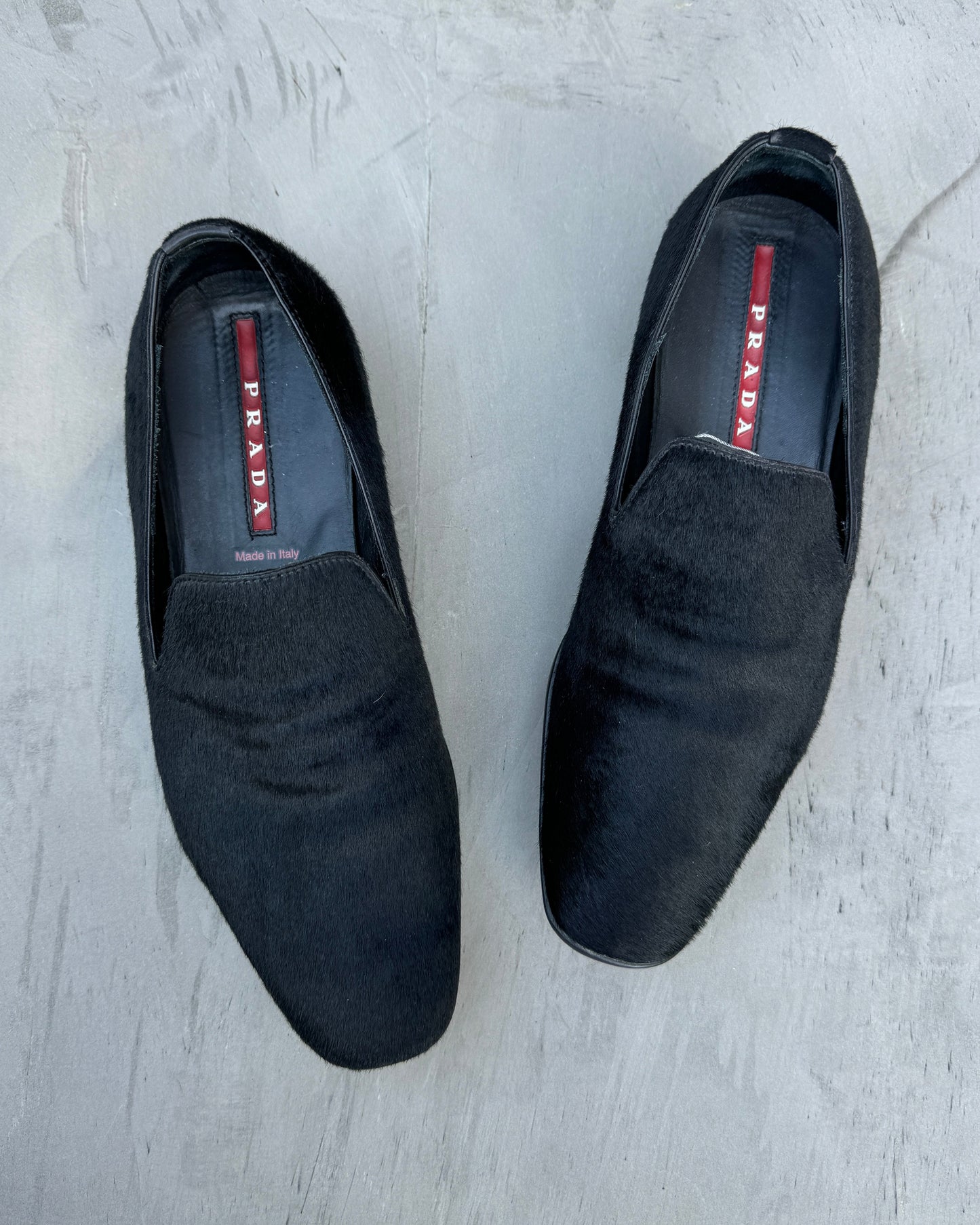Prada Ponyhair Leather Slip-On Loafer - UK?5