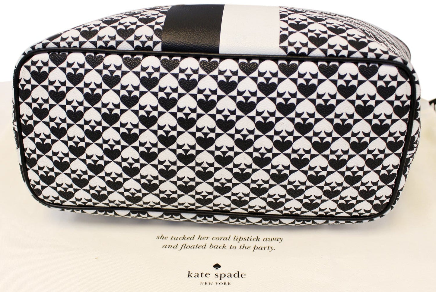 KATE SPADE Penn Place Black/White Tote Shoulder Bag