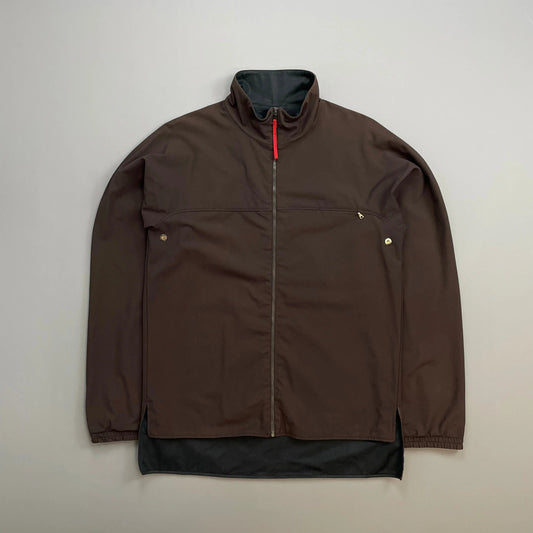 Prada Sport Burgundy 00s Nylon Lightweight Technical Zip-Through Jacket