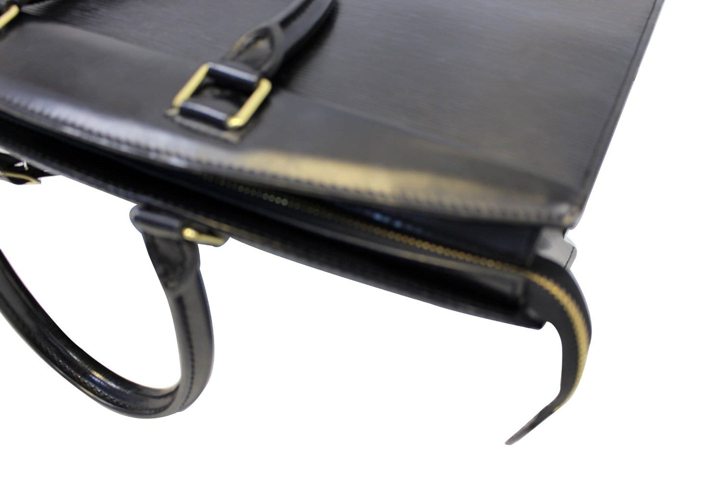 LOUIS VUITTON Black Epi Leather Riviera Satchel Bag