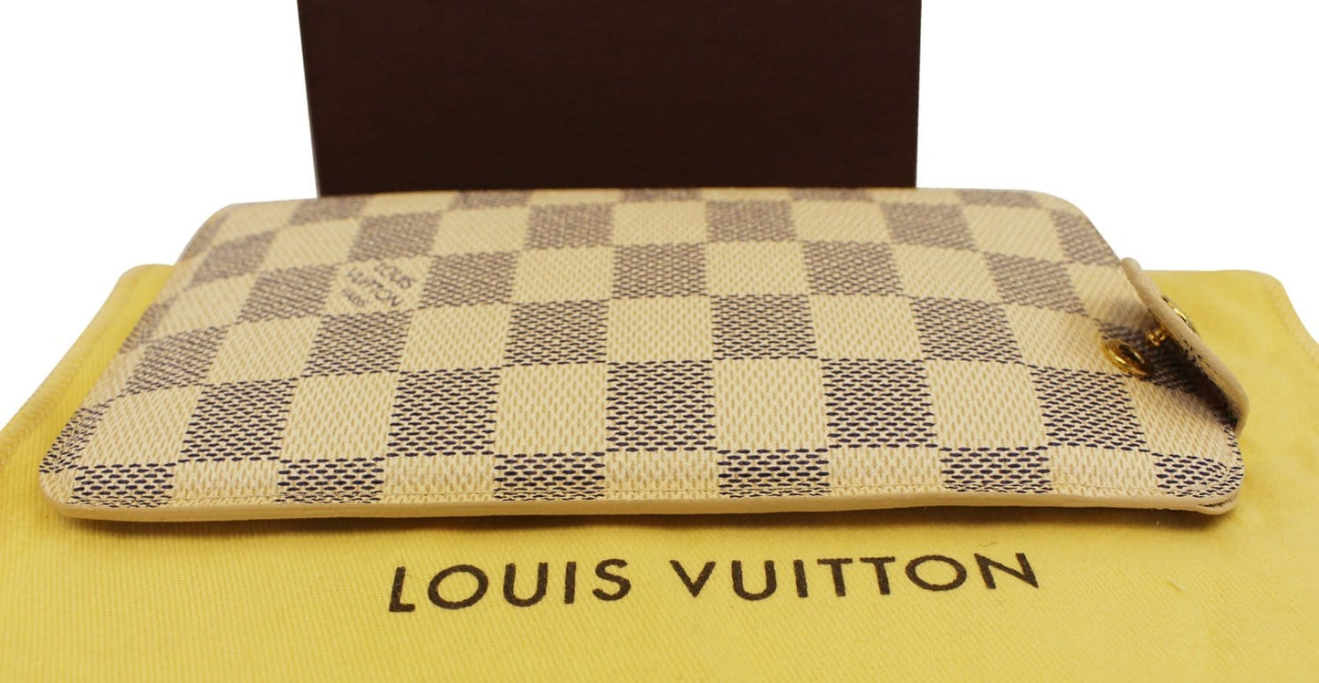 LOUIS VUITTON  Damier Azur Etui Lunettes MM Glasses Case