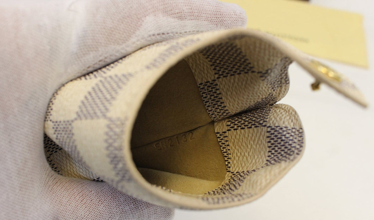 LOUIS VUITTON  Damier Azur Etui Lunettes MM Glasses Case