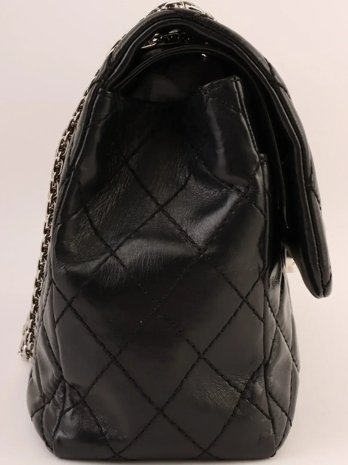 CHANEL Around 2008 Made 2.55 Chain Shoulder Bag Black