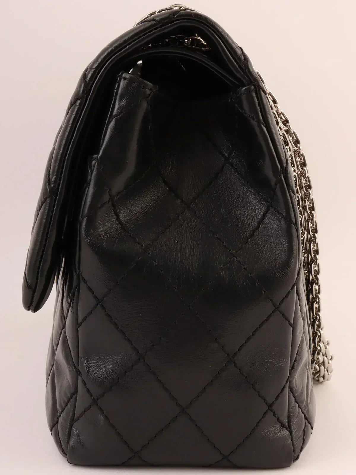 CHANEL Around 2008 Made 2.55 Chain Shoulder Bag Black