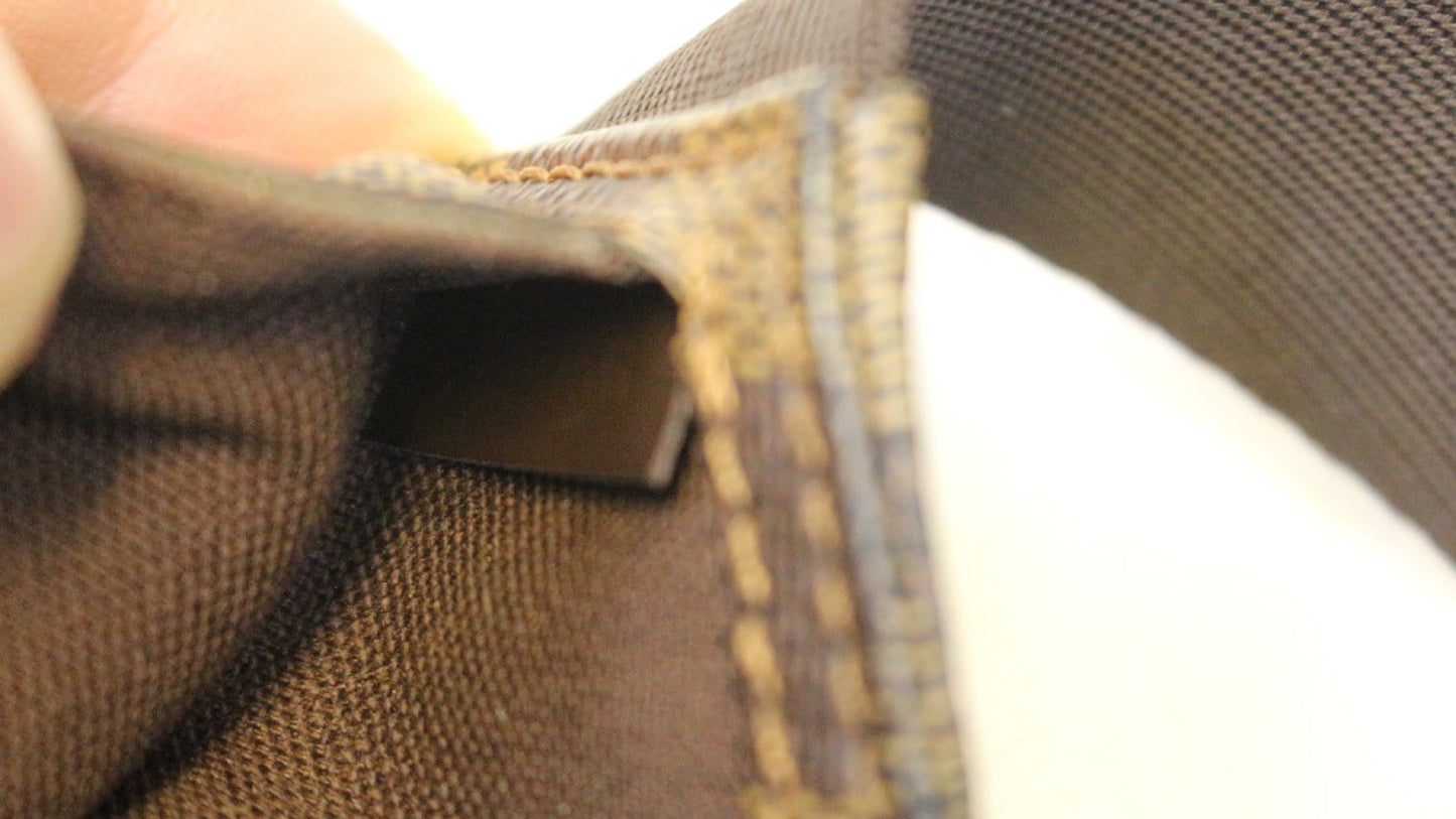 LOUIS VUITTON Damier Ebene Geronimos Brown Hip Bag