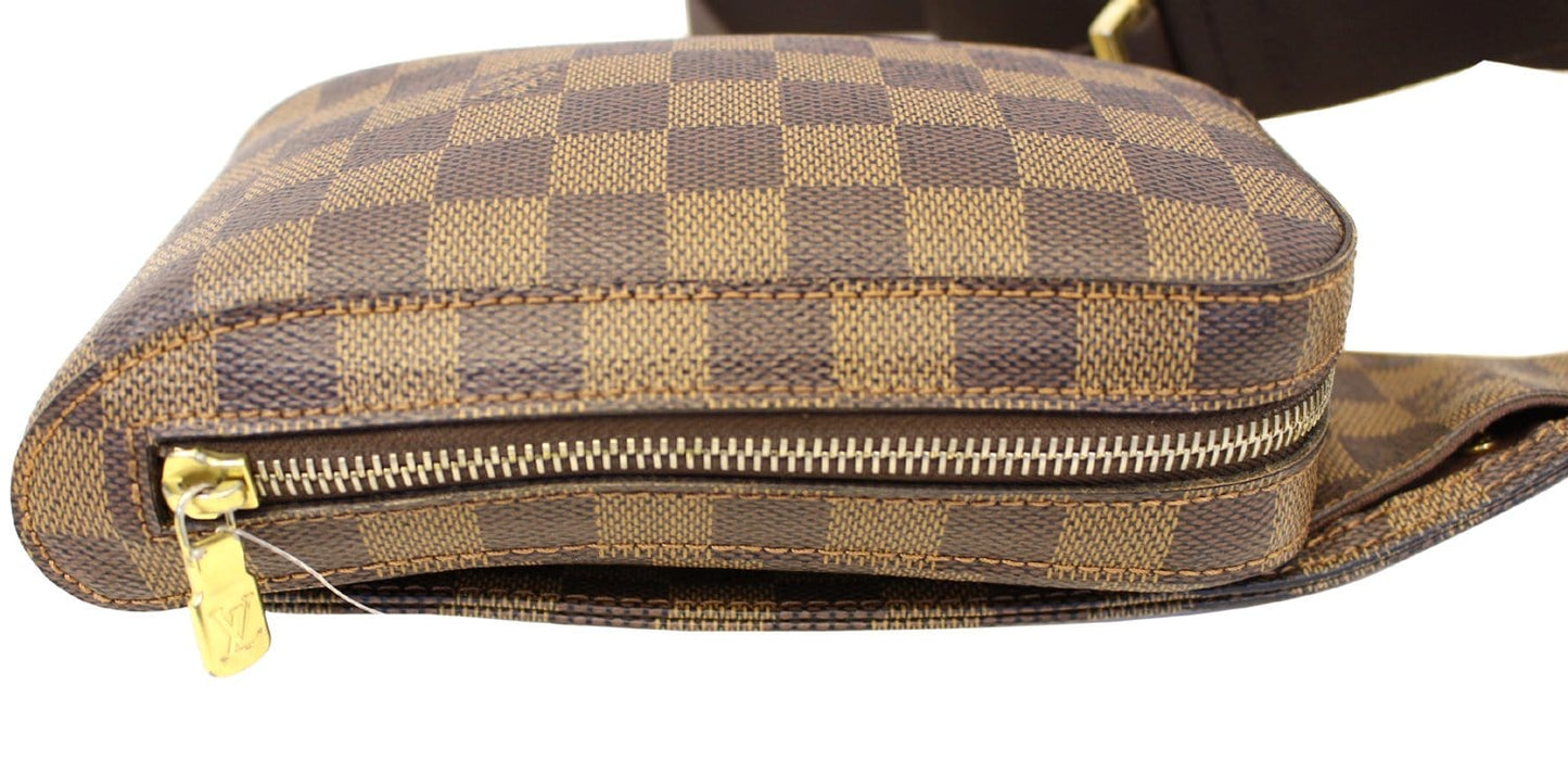 LOUIS VUITTON Damier Ebene Geronimos Brown Hip Bag